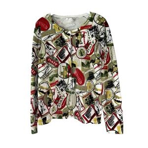 Christopher & Banks Womens Small Cardigan 2PC Italy Button Down Cruise Resort